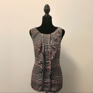 Elle Sleeveless Plaid Ruffle Top